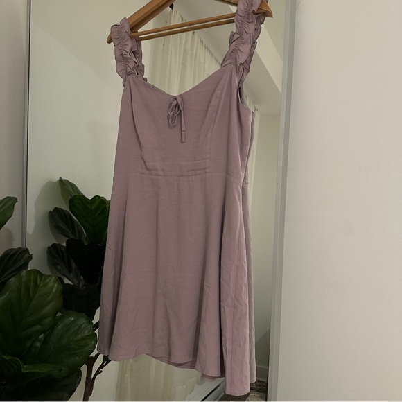 Sunday Best Dresses & Skirts - Sunday Best Flirt Ruffle Sleeve Mini Dress In Lilac
